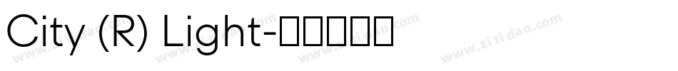 City (R) Light字体转换